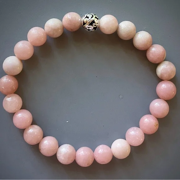 Pink Opal Handcrafted Bead Bracelet - Picture 4 of 5